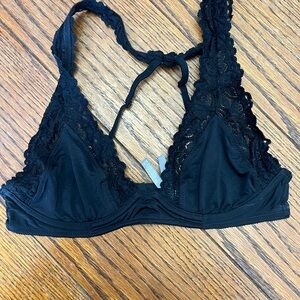 Aerie Happy Triangle Satin Lace Strappy Bra 34B